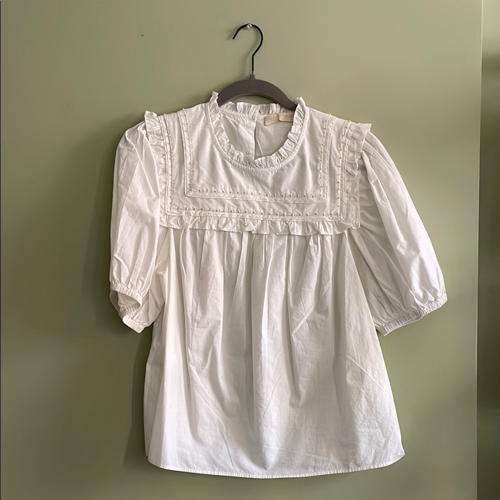 Ulla Johnson white puff sleeve blouse